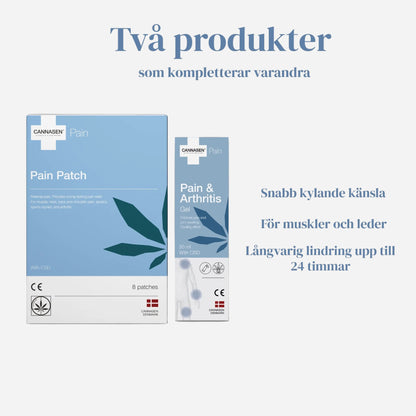Cannasen Smärtpaket – Smärtplåster + Artritgel